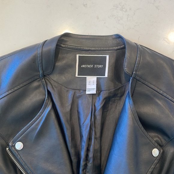 Another Story Women’s Faux Leather Jacket - Picture 2 of 5